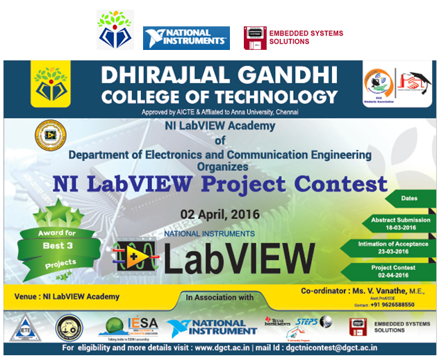 Dhirajlal Gandhi College of Technology Ni Labview Project Contest